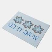 Laat het Kerstmis winterfeestdag vieren Deurmat (Schuin)