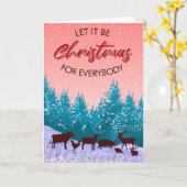 Laat het Kerstmis zijn voor iedereen, Vegan Kaart (Gele Bloem)