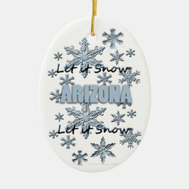 Laat het kerstornament Snow Arizona Sneeuwen Keramisch Ornament