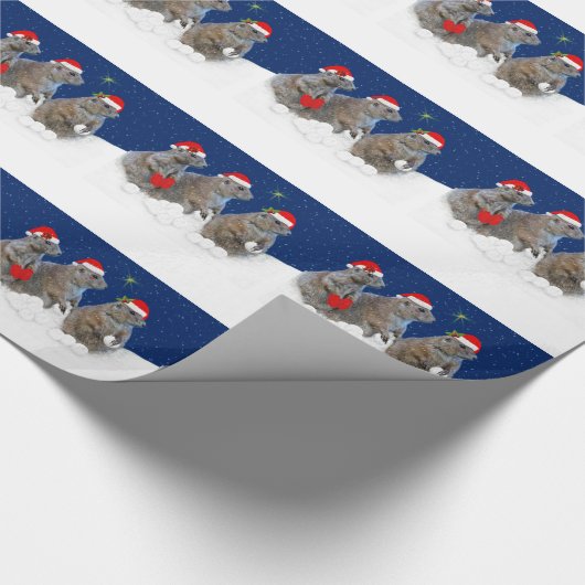 Laat het kerstpapier sneeuwen cadeaupapier (Hoek)