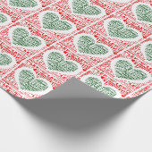 Laat het kerstrood kerkpapier gaan sneeuwen cadeaupapier (Hoek)