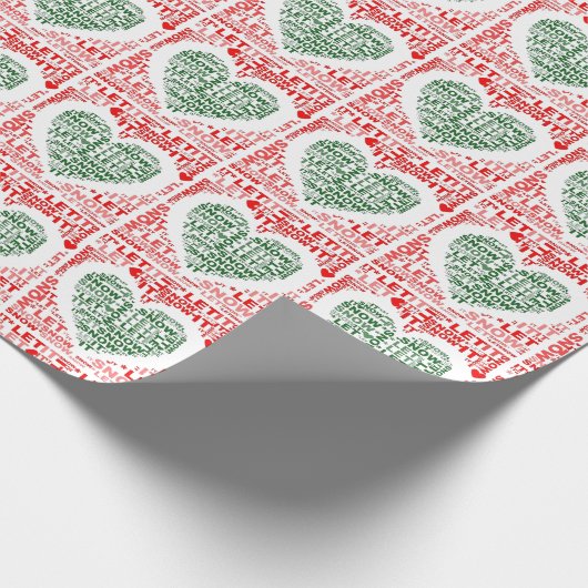 Laat het kerstrood kerkpapier gaan sneeuwen cadeaupapier (Hoek)