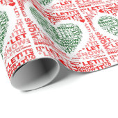 Laat het kerstrood kerkpapier gaan sneeuwen cadeaupapier (Rol Hoek)