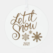 Laat het kerstversiering sneeuwen metalen ornament (Achterkant)