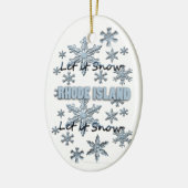 Laat het kerstversiering Snow Rhode Island Keramisch Ornament (Links)