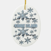 Laat het kerstversiering Snow Rhode Island Keramisch Ornament (Voorkant)