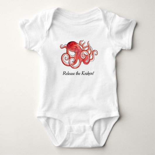 Laat het kleine octopus-Baby Suit van de Kraken Cu Romper (Voorkant)