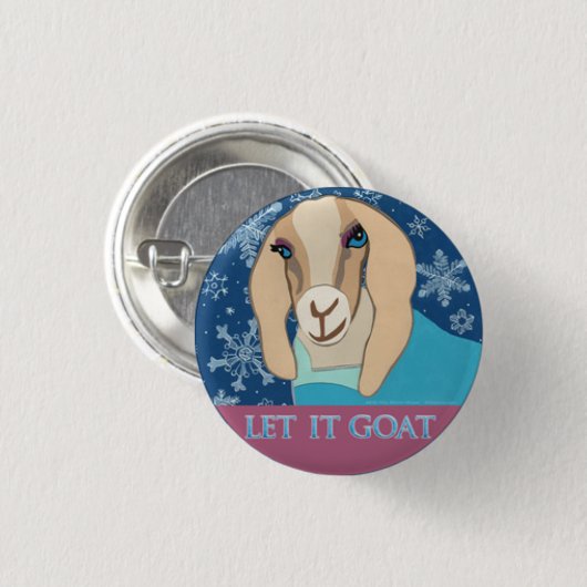 Laat het knop Goten Ronde Button 3,2 Cm (Voorkant /achterkant)