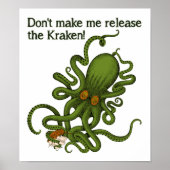 Laat het Kraken Funny-Poster vrij Poster (Voorkant)