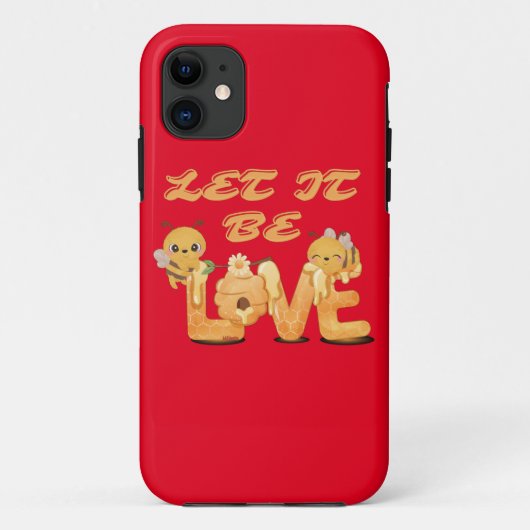 LAAT HET LATEN VAN grappige bijenliefhebbers Case-Mate iPhone Case (Achterkant)