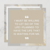 Laat het leven gaan Ik plande positieve bevestigin (Voorkant / Achterkant)