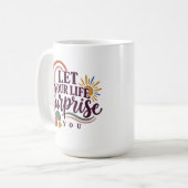 Laat het Leven Je Verrassen Moderne Boho Mok (Voorkant links)