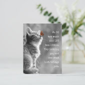 Laat het leven Motivatie citaat vrij Briefkaart (Staand voorkant)