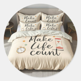 Laat het leven tellen ronde sticker