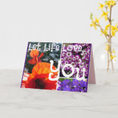 Laat het leven van je Floral Greetings goed Kaart  (Gele Bloem)