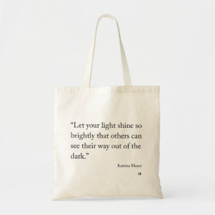 Laat het licht schijnen tote bag