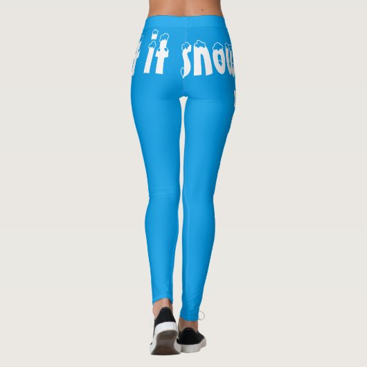 Laat het Lichte Blauwe Leggings sneeuwen (Achterkant)