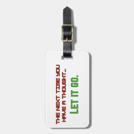 Laat het los. bagagelabel (Voorkant verticaal)