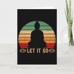 Laat het los Boeddha-meditatie Vintage Zen Boeddhi Kaart