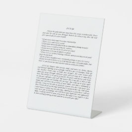Laat het los Bureaukunst Reclamebord Met Voetstuk