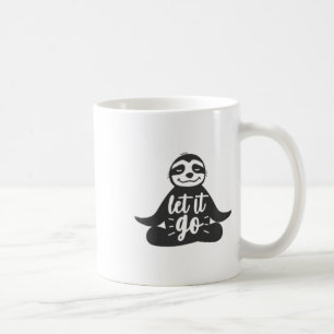 Laat het los luiaard yoga yogi cadeau koffiemok