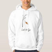 Laat het los - minimalistisch Falling Leaf Inspire Hoodie (Voorkant)