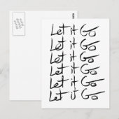 Laat het los! Motivatie kalligrafie Briefkaart (Voorkant / Achterkant)