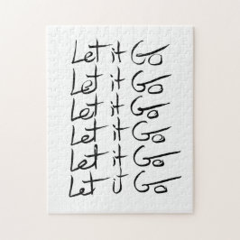 Laat het los! Motivatie kalligrafie Legpuzzel