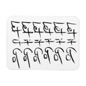 Laat het los! Motivatie kalligrafie Magneet (Horizontaal)