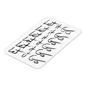 Laat het los! Motivatie kalligrafie Magneet (Linkerzijde)