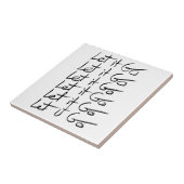 Laat het los! Motivatie kalligrafie Tegeltje (Zijkant)