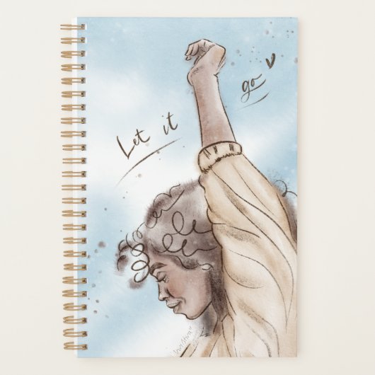Laat het los Planner | Vrouw Blauwe Lucht (Voorkant)