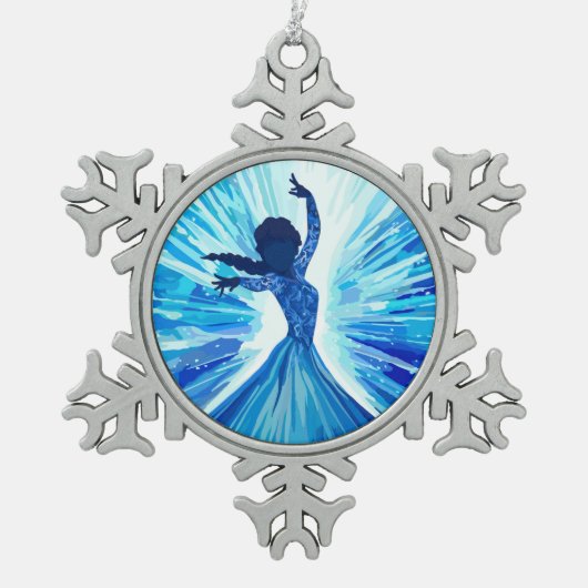 Laat het los tin sneeuwvlok ornament (Voorkant)