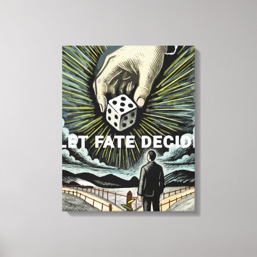 Laat het lot beslissen canvas afdruk (Voorkant)