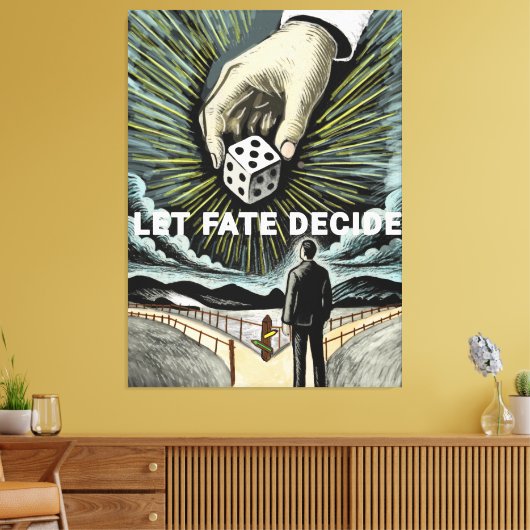 Laat het lot beslissen canvas afdruk (Insitu (Woonkamer))