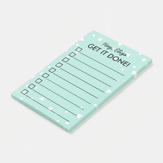 Laat het maar met kleine harten doen | Aangepaste Post-it® Notes (Schuin)