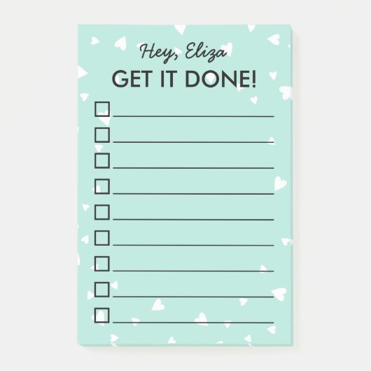 Laat het maar met kleine harten doen | Aangepaste  Post-it® Notes (Voorkant)