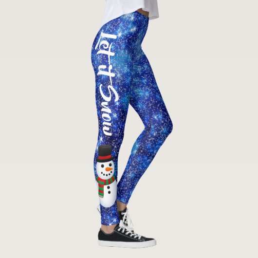 Laat het Man Winter Holiday Leggings sneeuwen (Rechts)