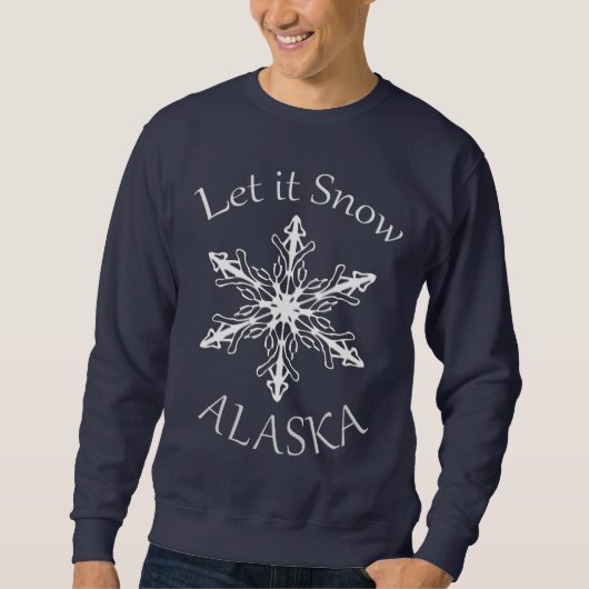Laat het Mannen marineblauw sweatshirt van Alaska  (Voorkant)