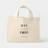 Laat het Manuscript van de Bridal van de Partij Go Mini Tote Bag (Voorkant)