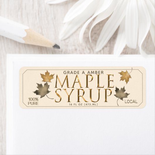 LAAT HET MAPELE SYRUP TERUGGEVEN ETIKET (Insitu)