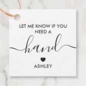 Laat het me weten als je een handgeschenk Label no (Voorkant)