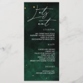 Laat het menu donkergroen magisch goud eten (Voorkant)