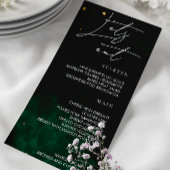 Laat het menu donkergroen magisch goud eten