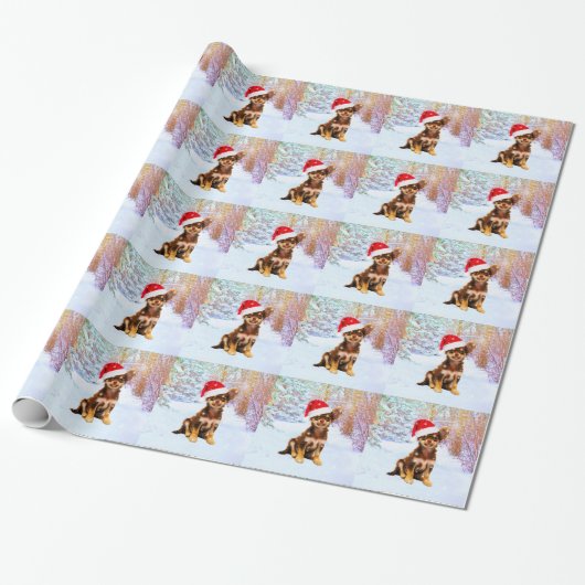 Laat het met Kerstmis feestdag doen Chihuahua Dog Cadeaupapier (Uitgerold)