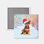 Laat het met Kerstmis feestdag doen Chihuahua Dog Magneet (Voorkant / Achterkant)