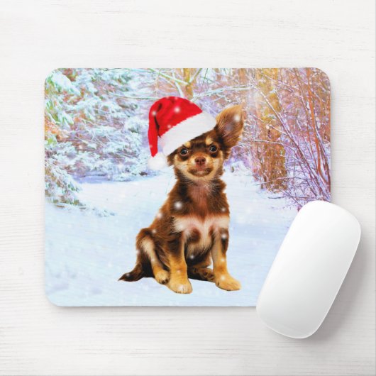 Laat het met Kerstmis feestdag doen Chihuahua Dog Muismat (Met muis)