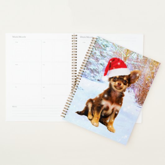 Laat het met Kerstmis feestdag doen Chihuahua Dog Planner (Display)