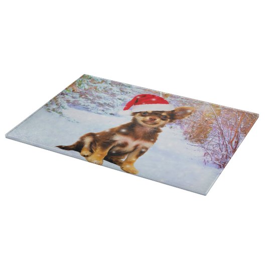 Laat het met Kerstmis feestdag doen Chihuahua Dog Snijplank (Hoek)
