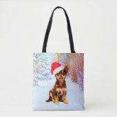Laat het met Kerstmis feestdag doen Chihuahua Dog Tote Bag (Voorkant)